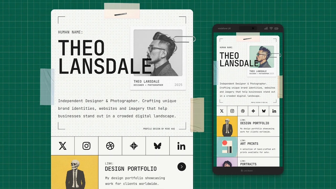 LinkBoard Framer template demonstration video