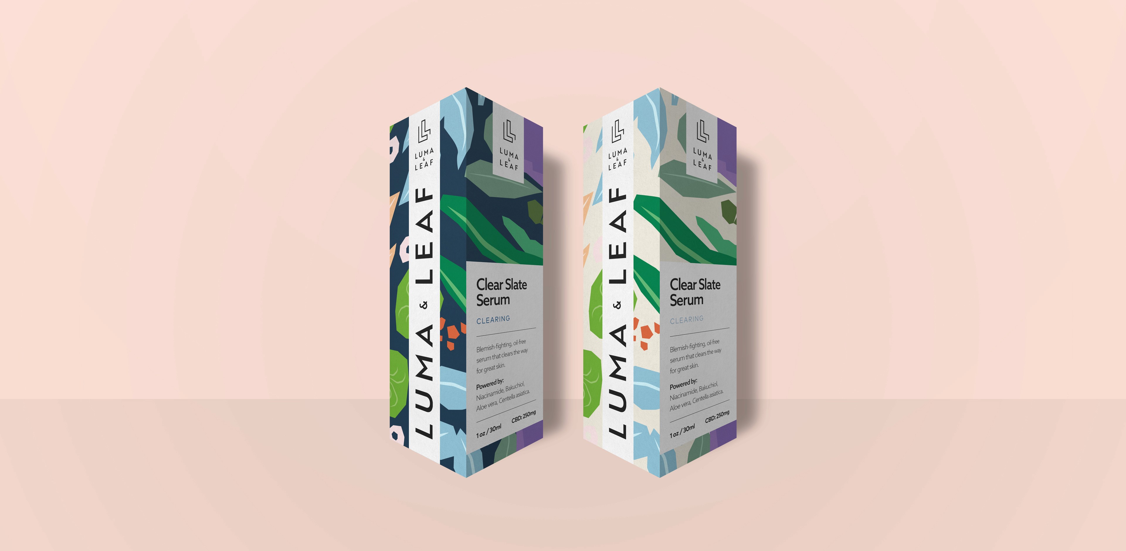 Luma & Leaf Serum packaging