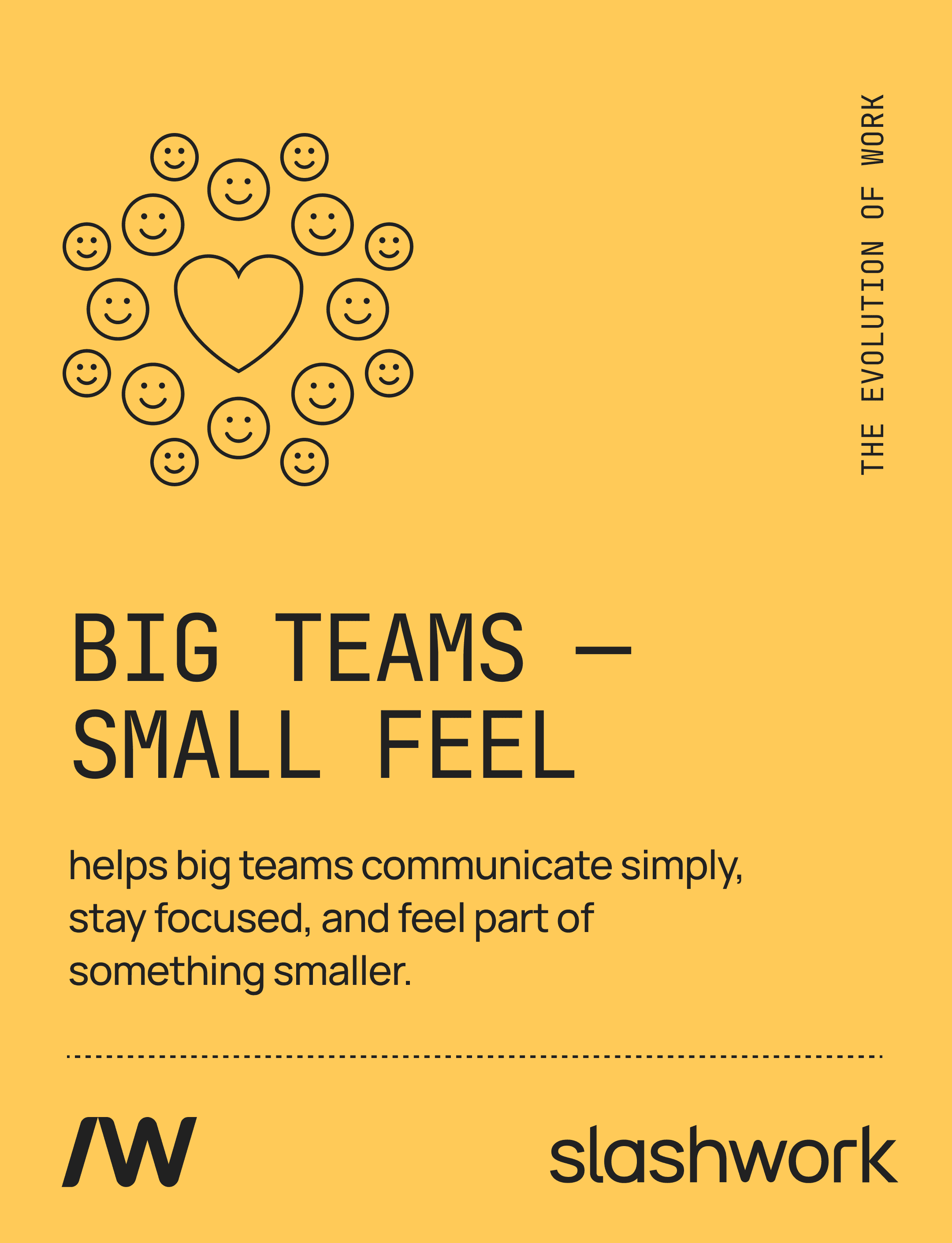 Big teams feel small card design