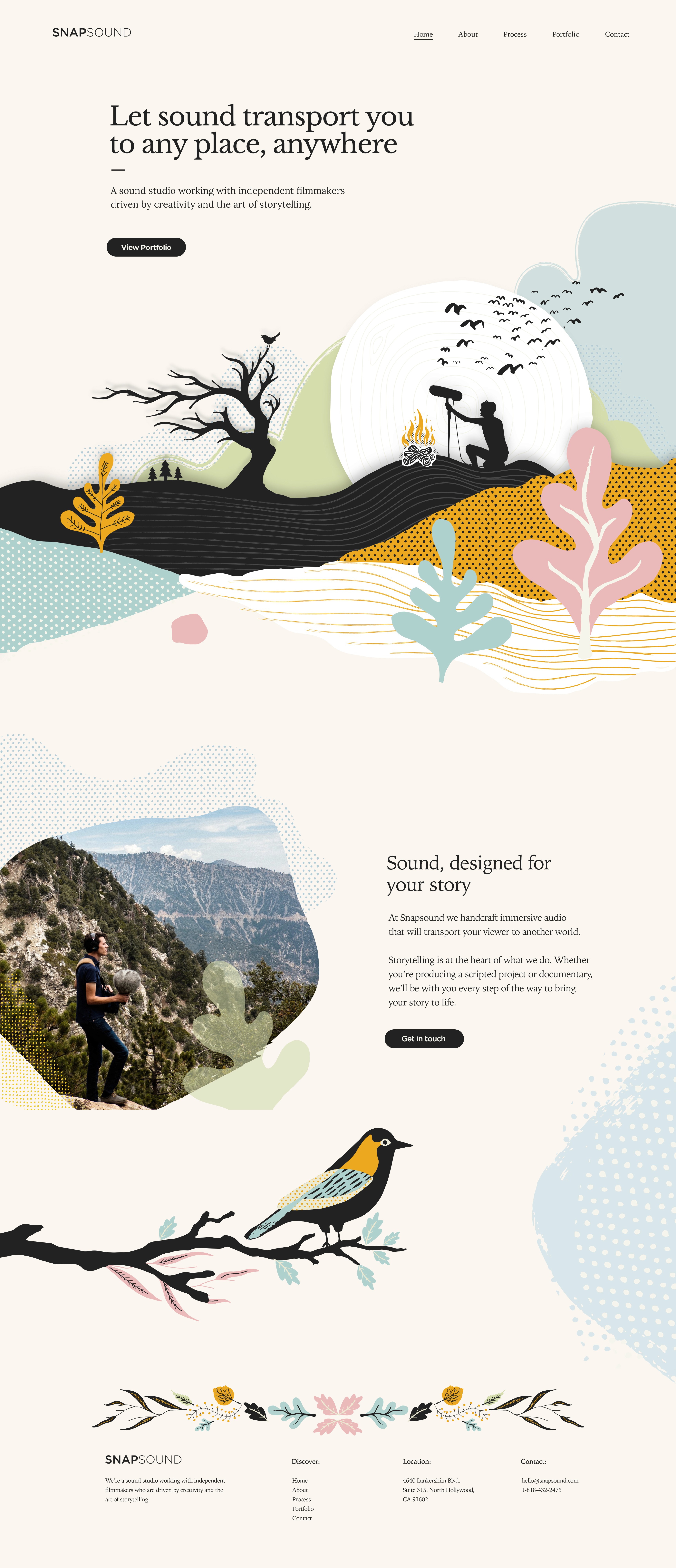 Snapsound website homepage