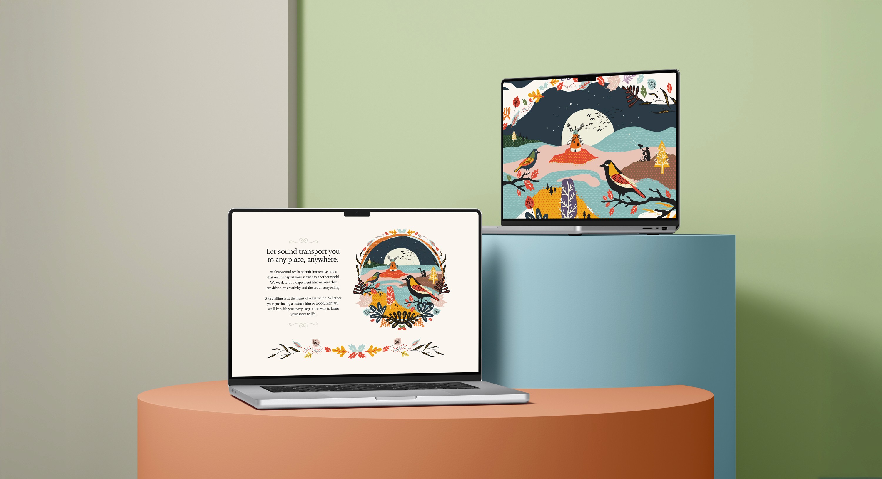 Snapsound Website on laptops